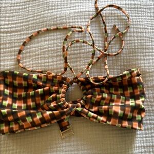 SKATIE Geometric Patterned Women's bikini bandeau top